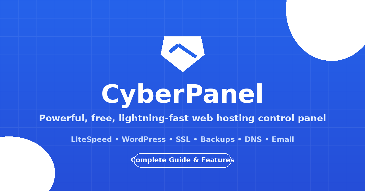 CyberPanel control panel hero banner
